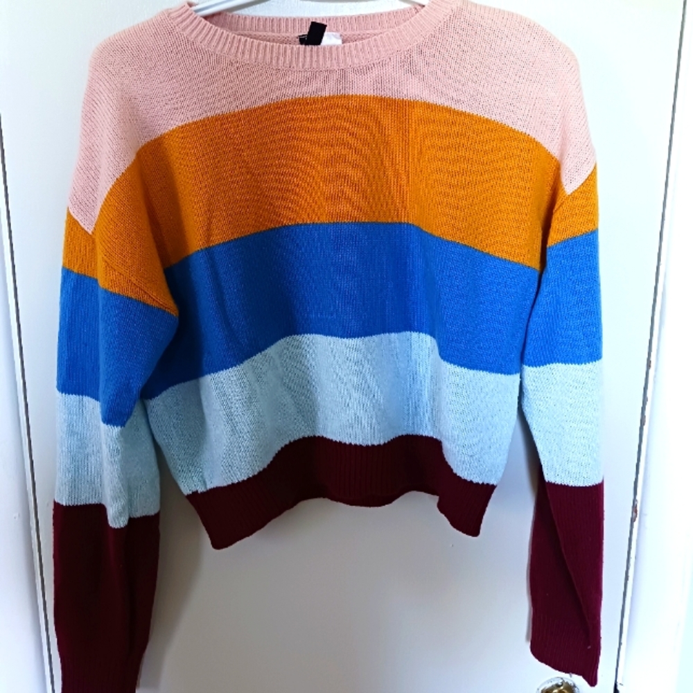 cropped sweater multicolored